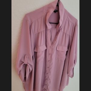 Torrid Taupe Madison Button Blouse